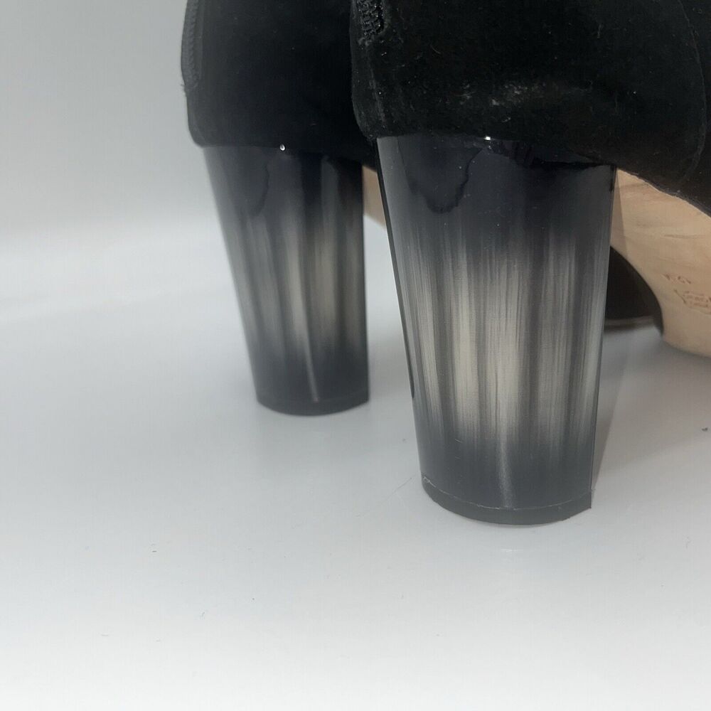 Vaneli Black Peep-Toe Ruffle Booties - Picture 6 of 8